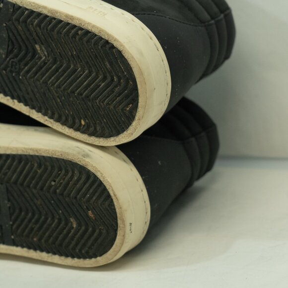 P448 Skate Hi Top Sneaker Black Leather Goth Minimal Streetwear Sneaker Shoe - Picture 11 of 16